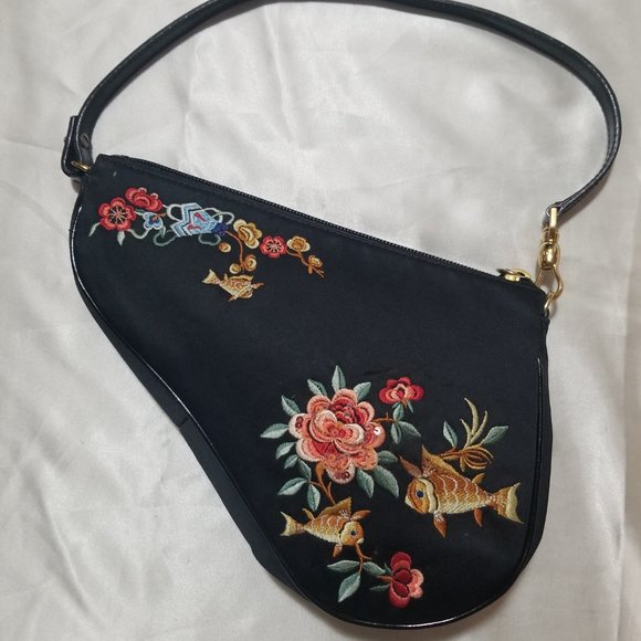 Christian Dior Koi Fish Saddle Bag Embroidered - Picture 3 of 7